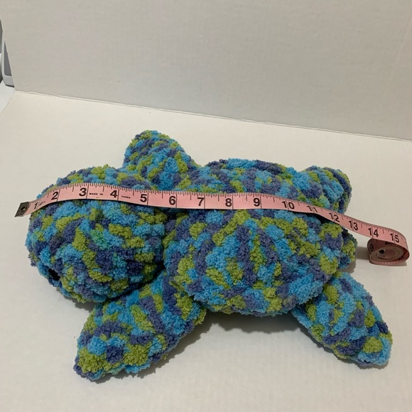 Sea Turtle Plush Stuffed Turtle Nursery Room Playroom Decor Handmade Crocheted - Picture 10 of 16